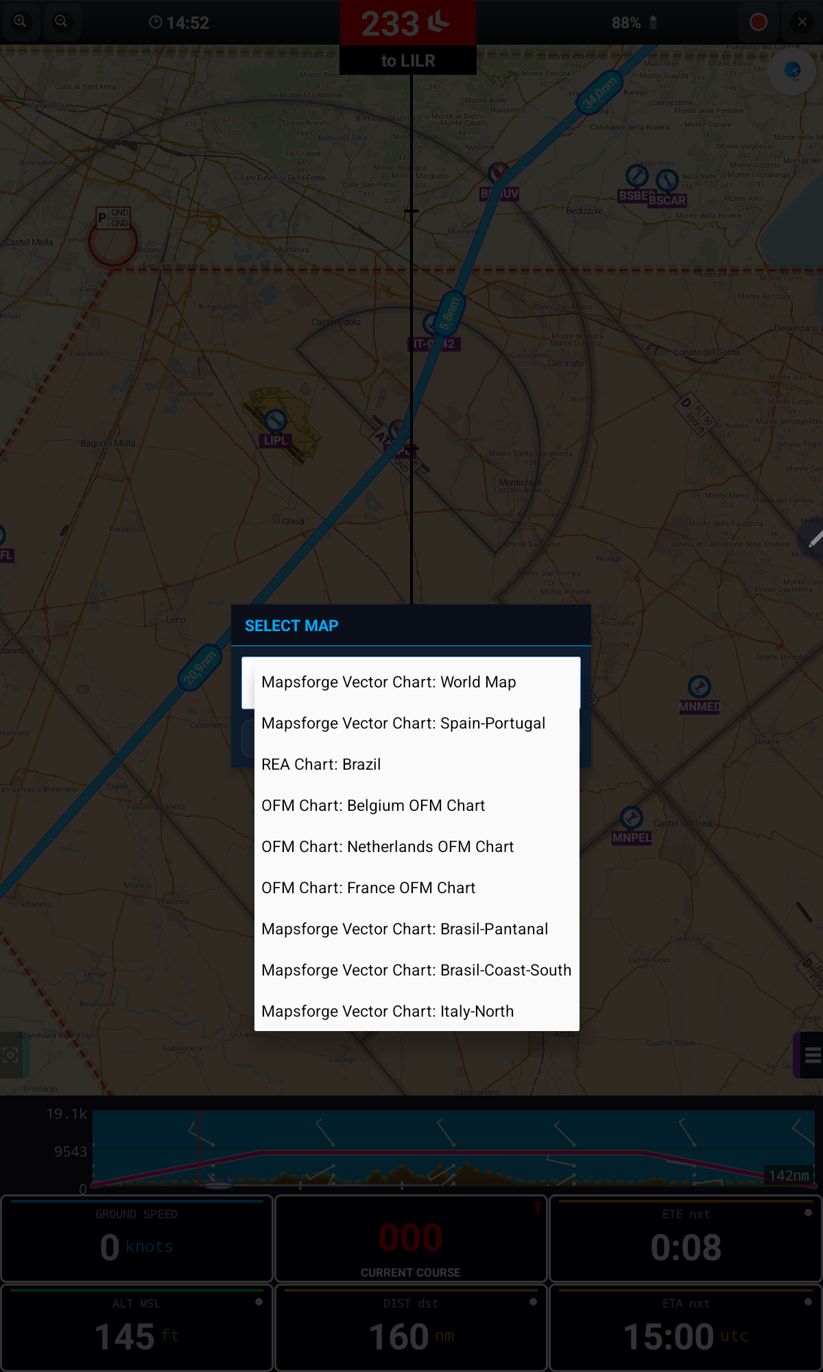 Select map chart
